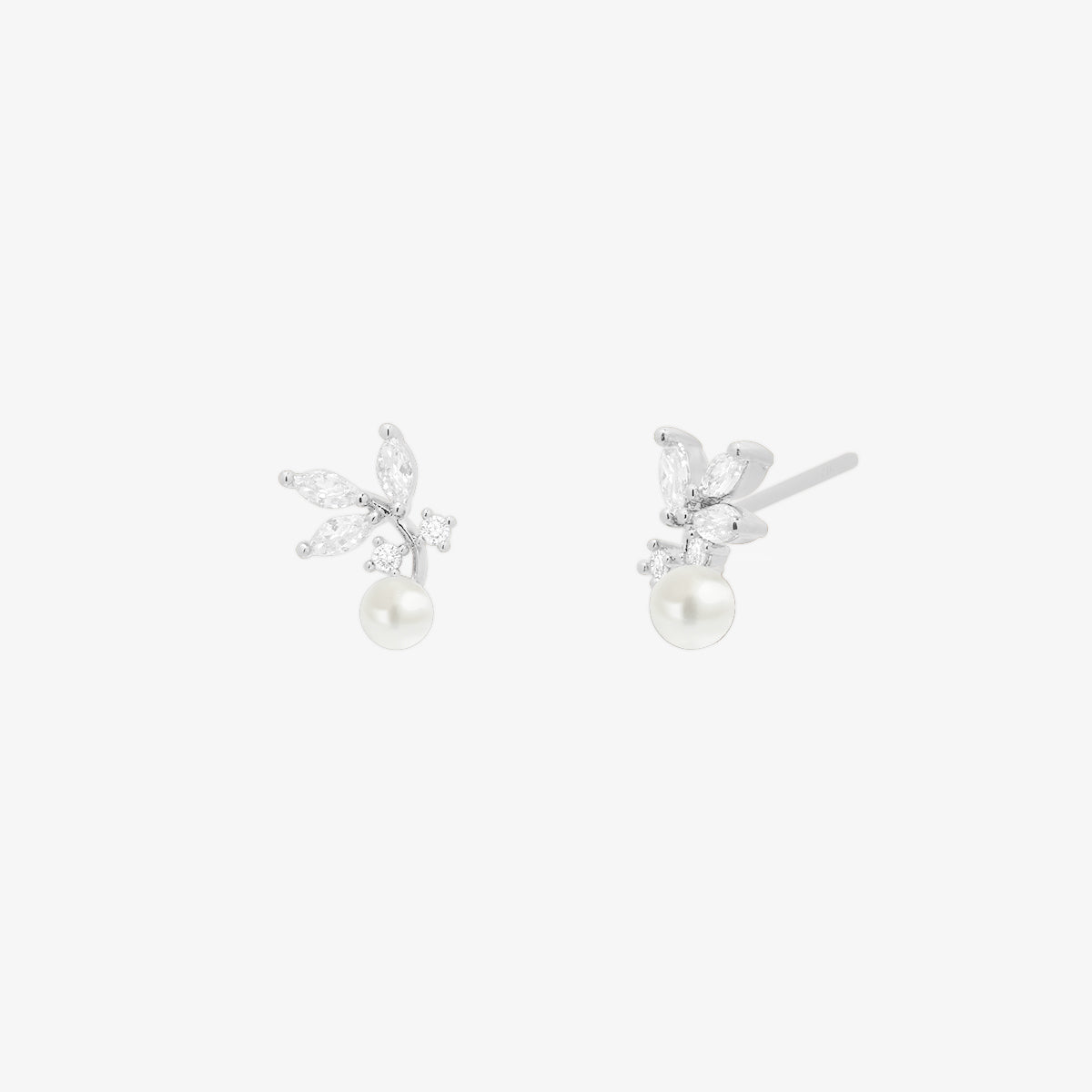 Elegant Cubic Branch Pearl Earrings for Women - Dainty Pearl Stud Earrings for Daily Wear, Parties & Special Occasions