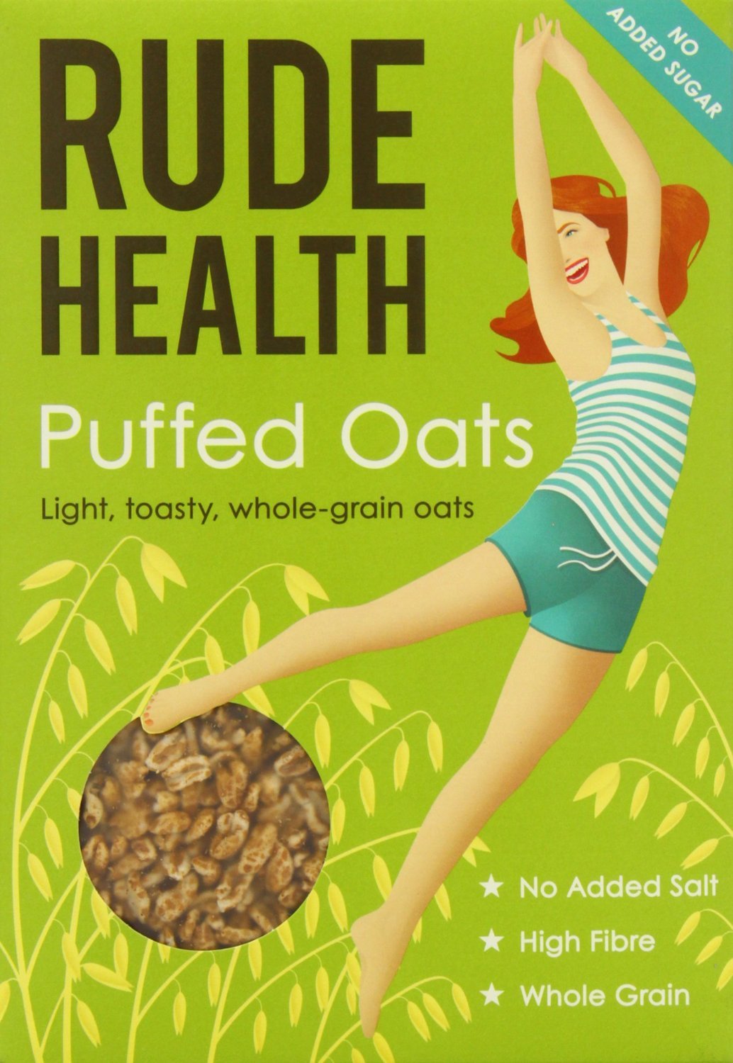 Organic Rude Health Puffed Oats 175g - Gluten-Free Breakfast Cereal for Healthy Eating | Perfect for Smoothie Bowls, Yogurt Toppings & Baking