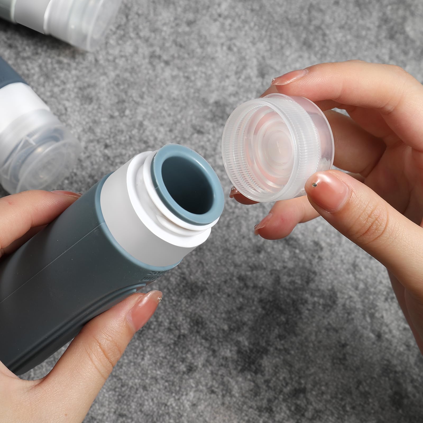 5 Pack TSA Approved Travel Bottles for Toiletries - 3oz Leak Proof Refillable Containers for Shampoo & Conditioner, BPA Free Travel Accessories with Toiletry Bag - Perfect for Airplane Carry-On, Gym, Camping & Vacation Essentials