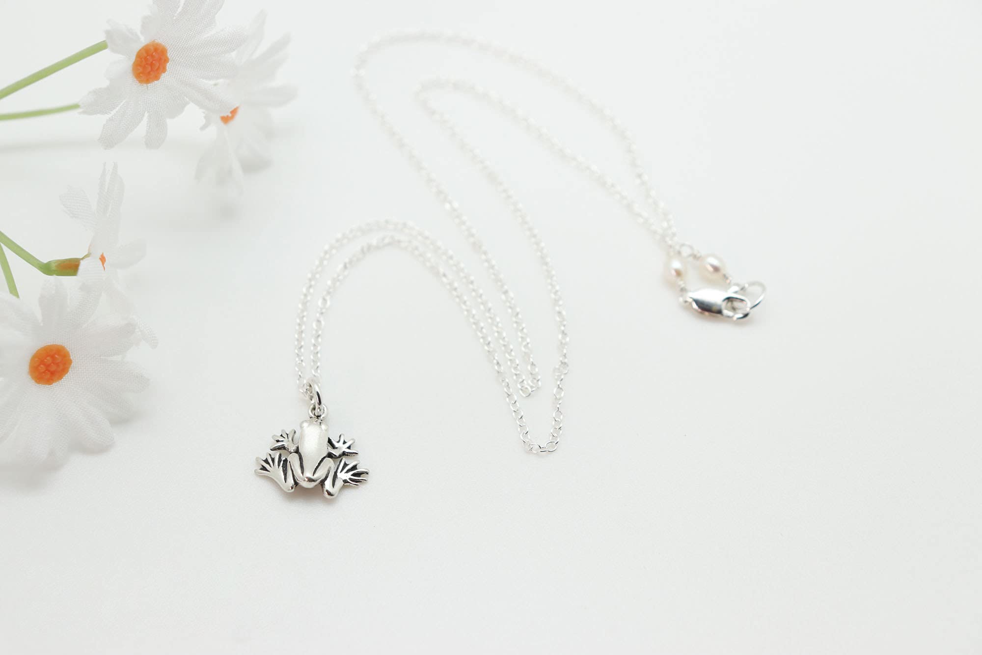 Small Frog Sterling Silver Charm Necklace - Dainty Animal Jewelry for Women - Perfect Gift for Nature Lovers, Birthday & Everyday Wear