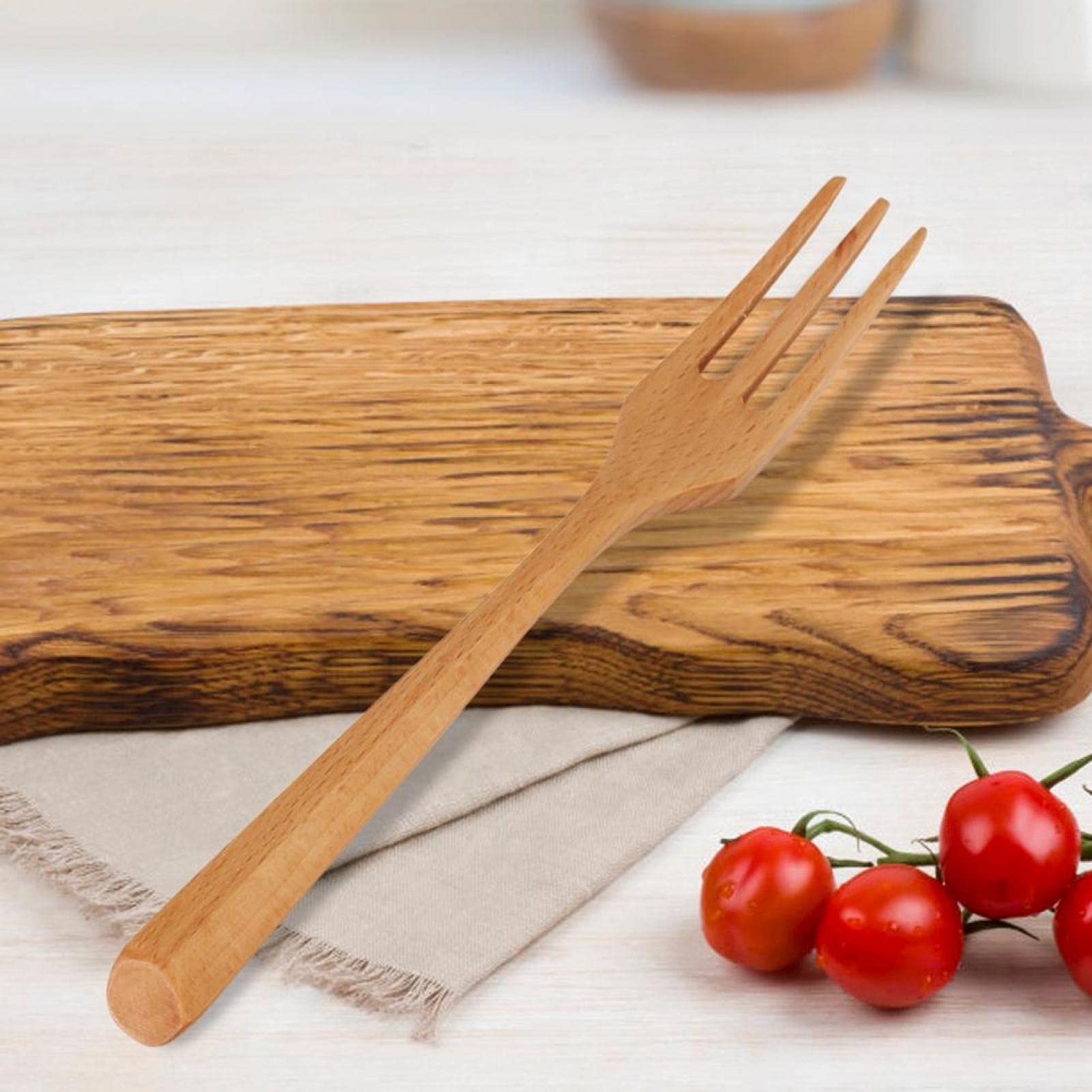 Premium Wooden Spoon and Fork Set - Eco-Friendly Camping Utensils, Bento Box Accessories & Salad Cutlery (19