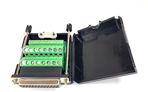 DB25 Solderless Breakout Terminal Block Connector Kit - 2PCS Male + 2PCS Female - DIY Electronics Prototyping for Arduino, Raspberry Pi & Industrial Automation Projects