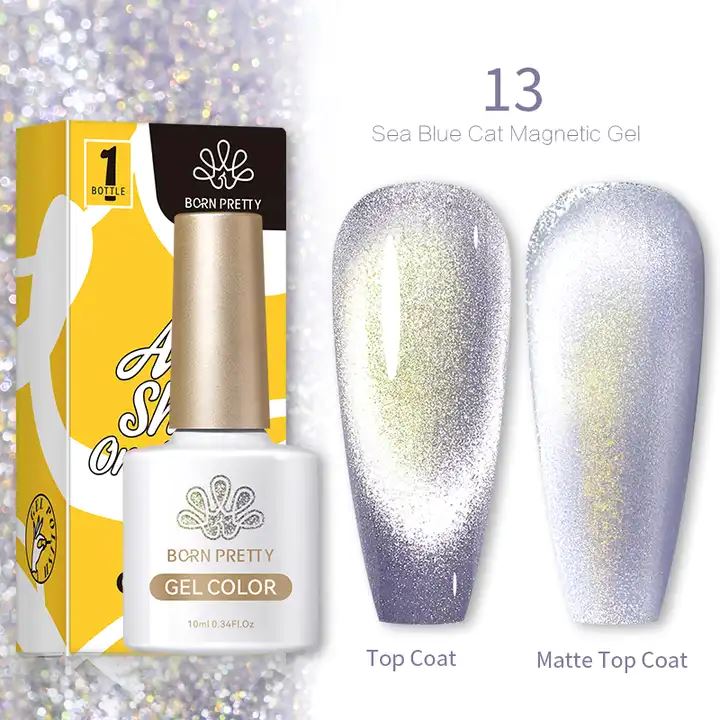 Born Pretty Sea Blue Cat Eye Magnetic Gel Polish - Long-Lasting Nail Lacquer for Salon-Quality Manicures at Home | Perfect for Parties, Weddings & Special Occasions