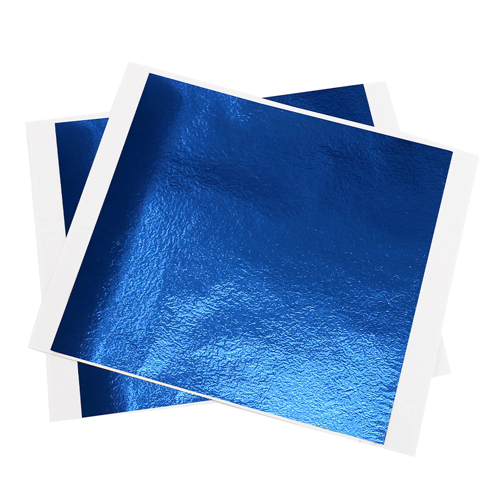 Premium Gold Foil Sheets for DIY Crafts - 100-Pack Blue Leaf Paper for Gilding, Nail Art, Picture Frames, Home Decor & Furniture Restoration | 5.1 x 5.3 Inches | Perfect for Scrapbooking, Wedding Invitations & Art Projects