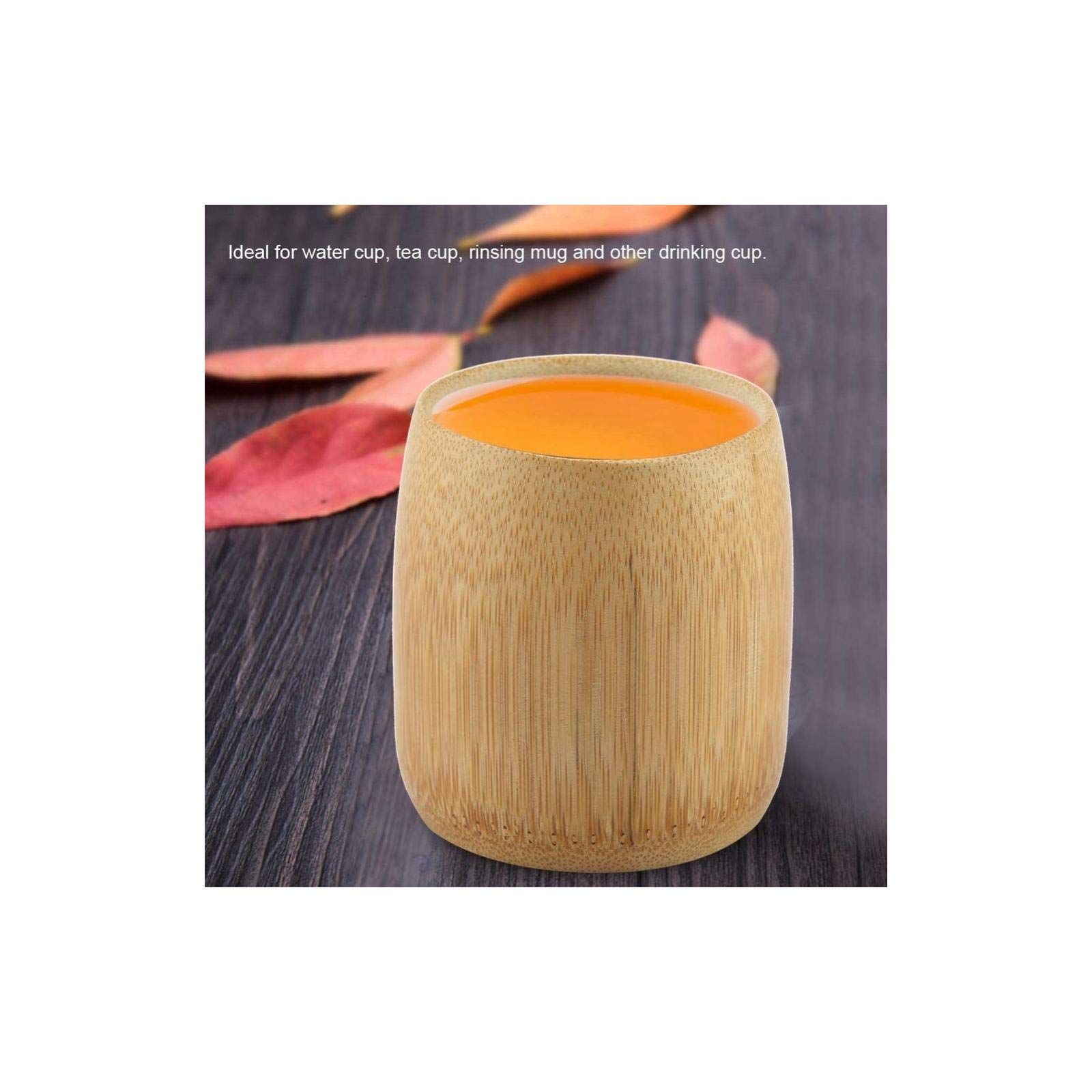 Natural Pure Bamboo Tea Cup - Handmade Eco-Friendly Drinking Cup for Tea, Coffee & Water | BPA-Free, Chemical-Free, No Paint | Perfect for Home, Office, Camping & Gifts