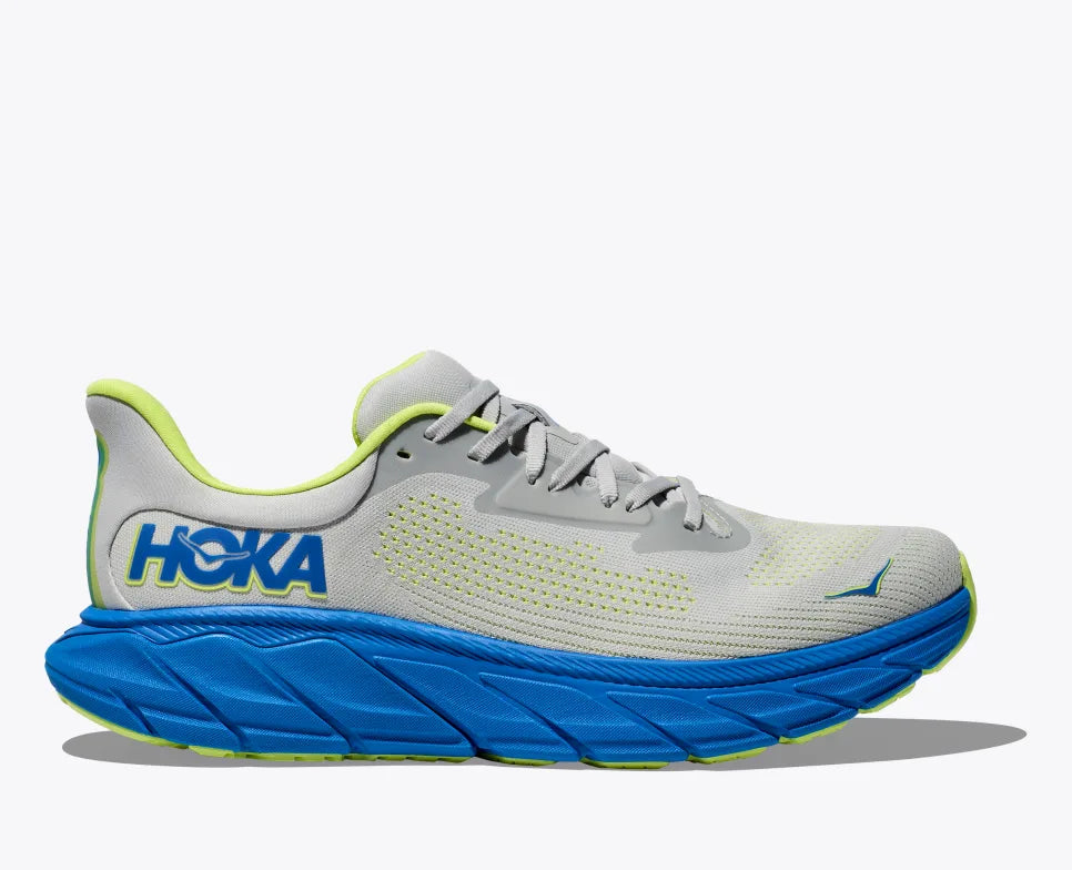 HOKA Arahi 7 Wide Running Shoes for Men - Stardust/Electric Cobalt | Stability & Cushioning for Road Running, Jogging & Daily Wear