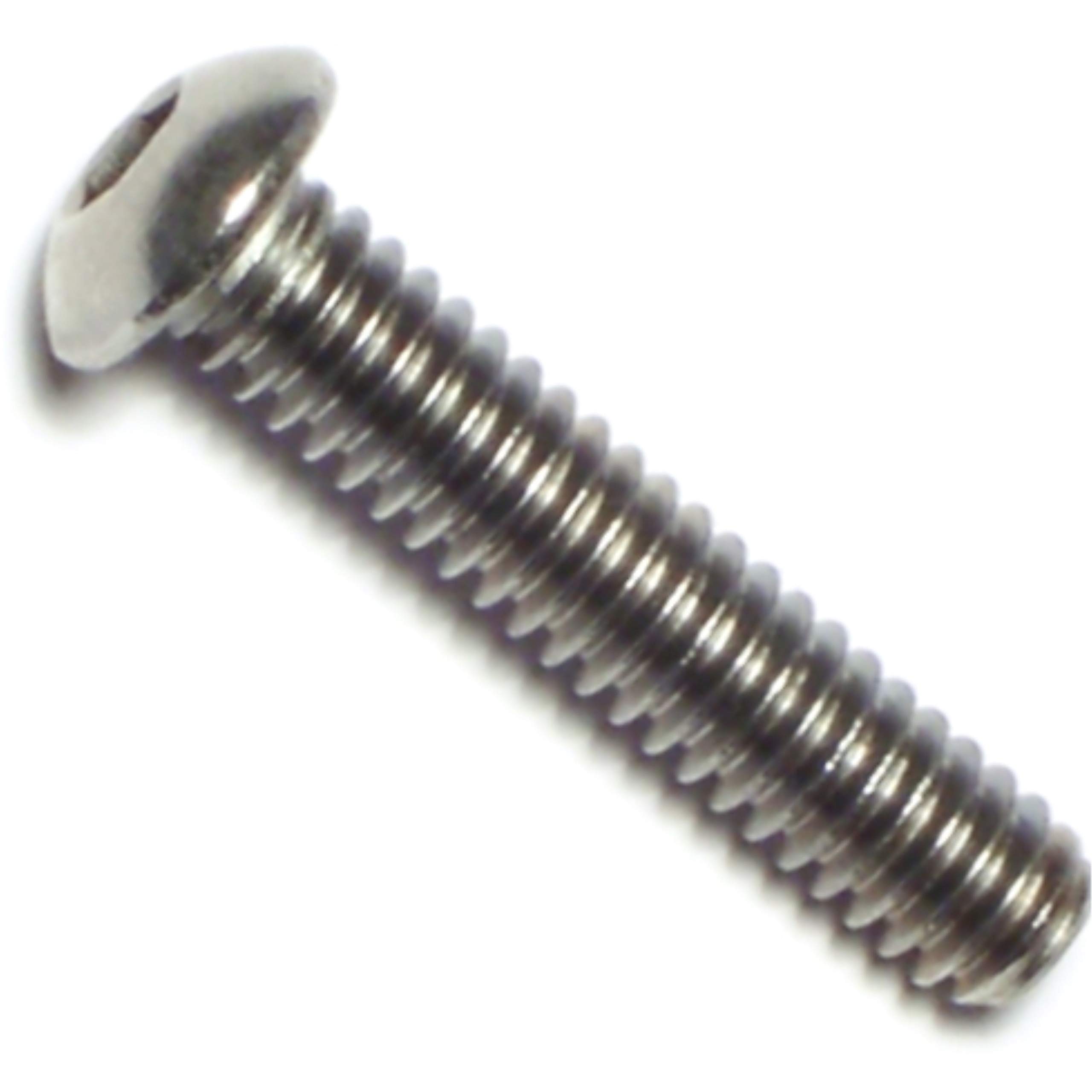 1/4-20 x 1-1/4 Inch Button Head Socket Cap Screws - 10 Pack - Stainless Steel Hex Drive Screws for Furniture, Machinery & DIY Projects