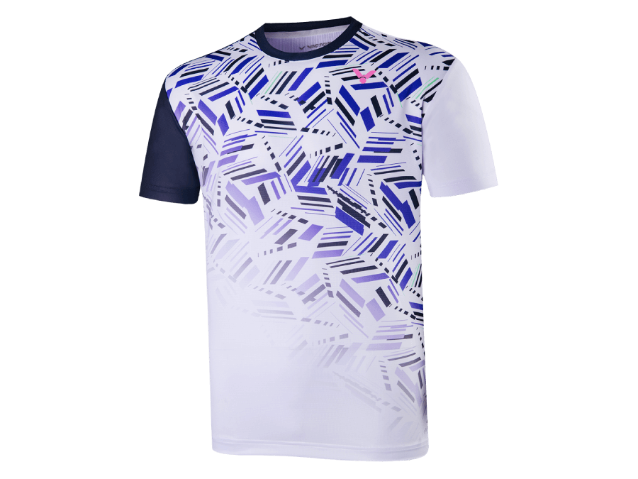 Victor T 25001TD Men's Performance Dry Fit Game Shirt - Moisture Wicking Athletic Tee for Basketball, Soccer & Training [White] - Perfect for Sports & Active Lifestyle