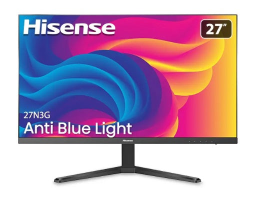 Hisense 27N3G 27-Inch Anti-Blue Light Computer Monitor - Eye Protection Screen for Office Work, Gaming & Home Use