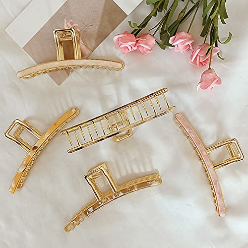 YHomU Hair Claw Clips 2PCS - Large Non-Slip Hair Clamps for Women, Daily & Holiday Use