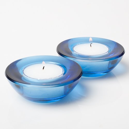 Eastland® Chunky Tealight Holder Blue - Set of 96 Bulk Candles for Wedding, Party, Home Decor & Holiday Centerpieces
