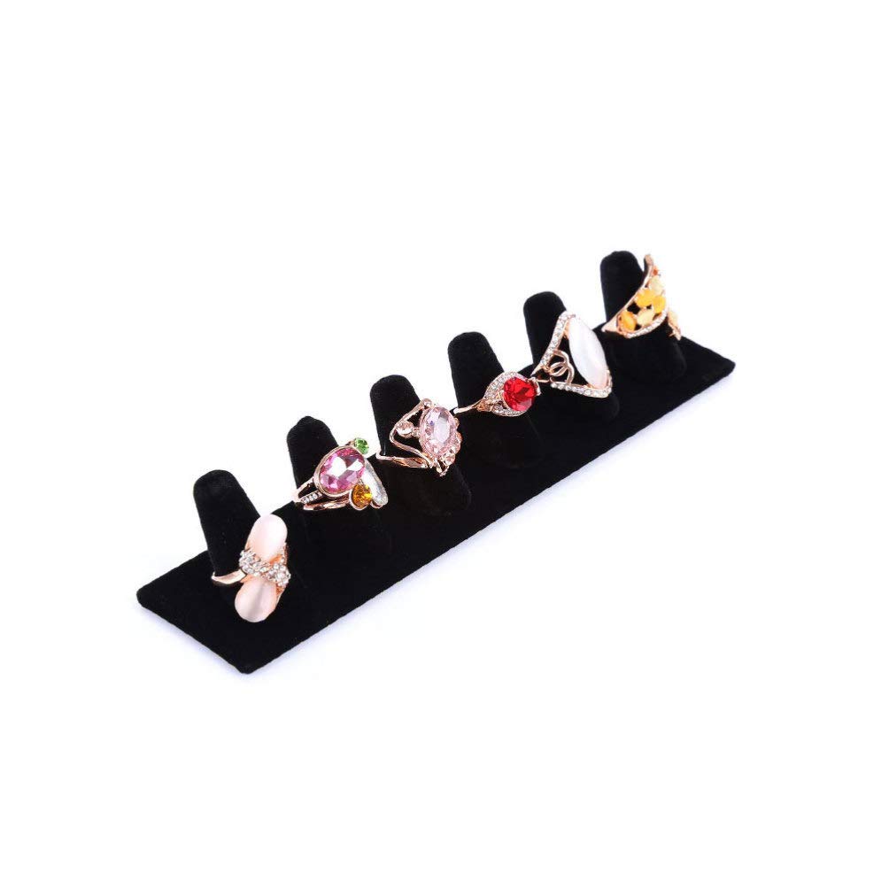 LIOOBO 6-Tier Ring Display Stand - Round Head Jewelry Holder for Necklaces, Bracelets & Wedding Rings - Durable Shelf Brackets for Retail Store, Boutique & Wedding Showcase Displays