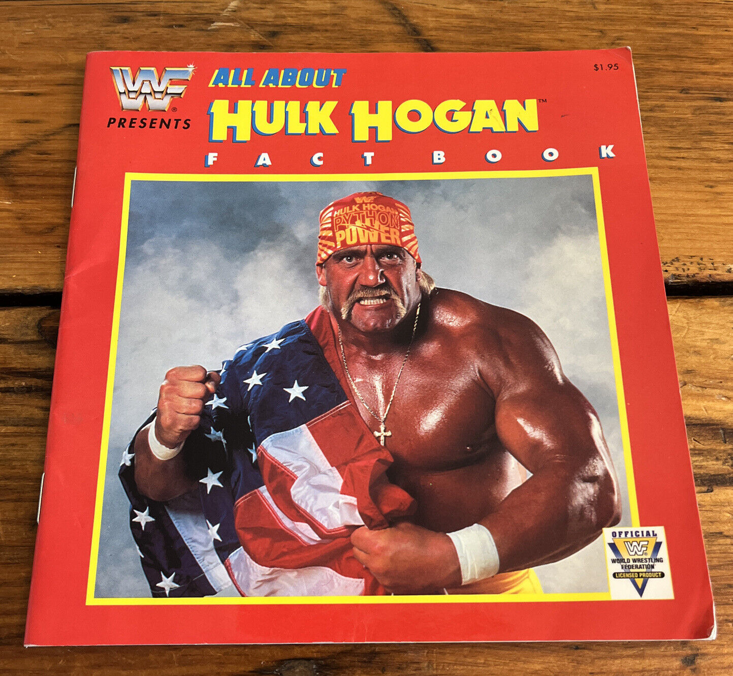 Hulk Hogan Biography Book - 1991 All About Hulk Hogan Fact Book by Checkerboard | Wrestling Memorabilia, WWE Fans Gift, Sports Collectors Item
