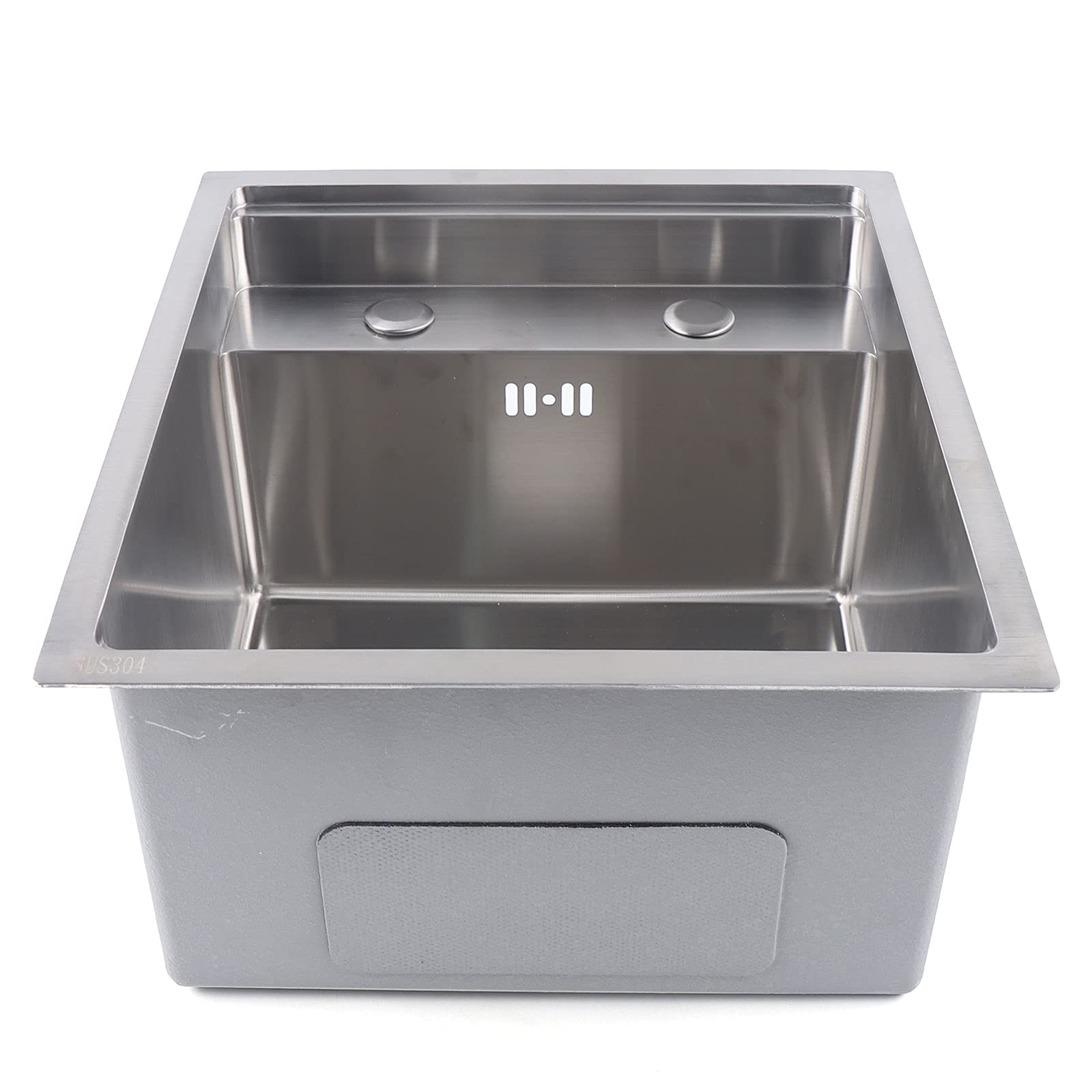 YIYIBYUS Single Bowl Stainless Steel Kitchen/Bar Sink with Double-Layer Edging & Folding Faucet - Compact Hidden Sink for Small Spaces, Perfect for Apartments, RVs, and Tiny Homes