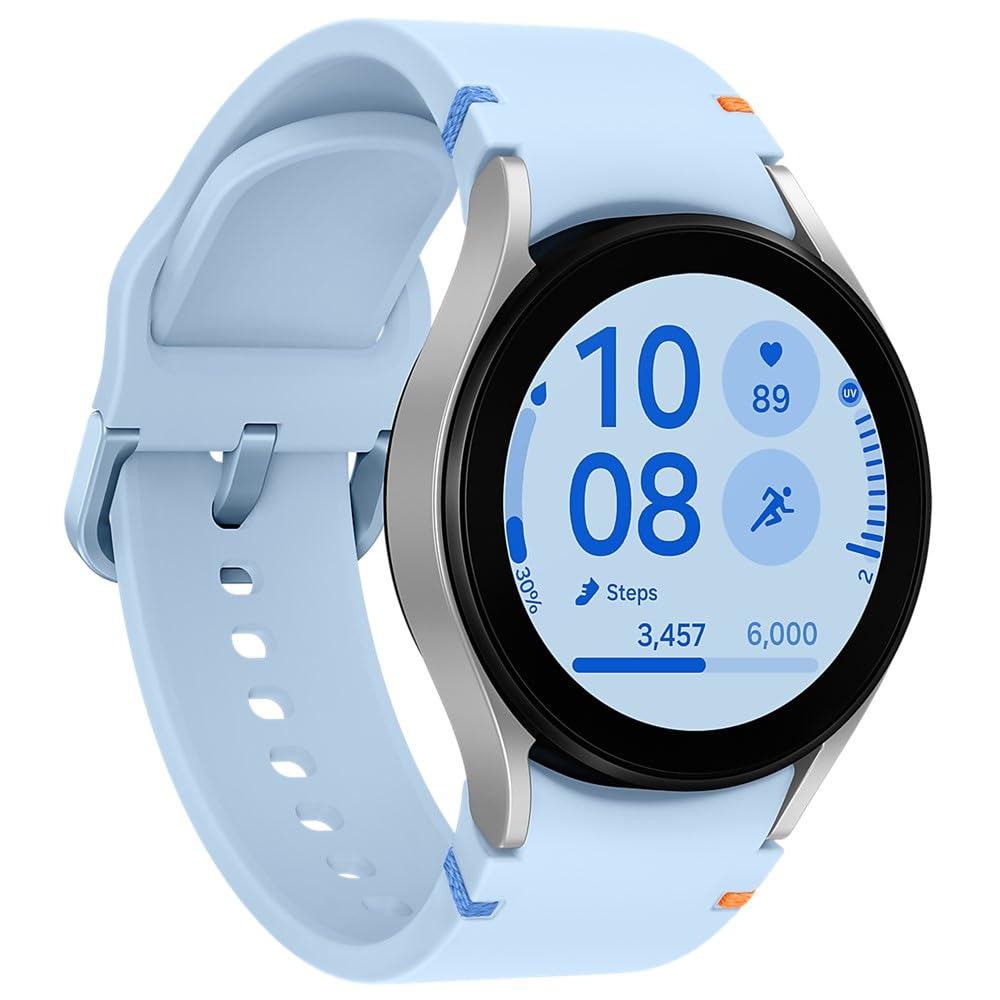 SAMSUNG Galaxy Watch FE 40mm Bluetooth Smartwatch - AI Fitness Tracker with BIA Sensor, Heart Rate Monitor, Sleep Tracking & Personalized HR Zones | Latin America Version 2024 (Silver) | Perfect for Workouts, Running, Sleep Analysis & Daily Activity Tracking