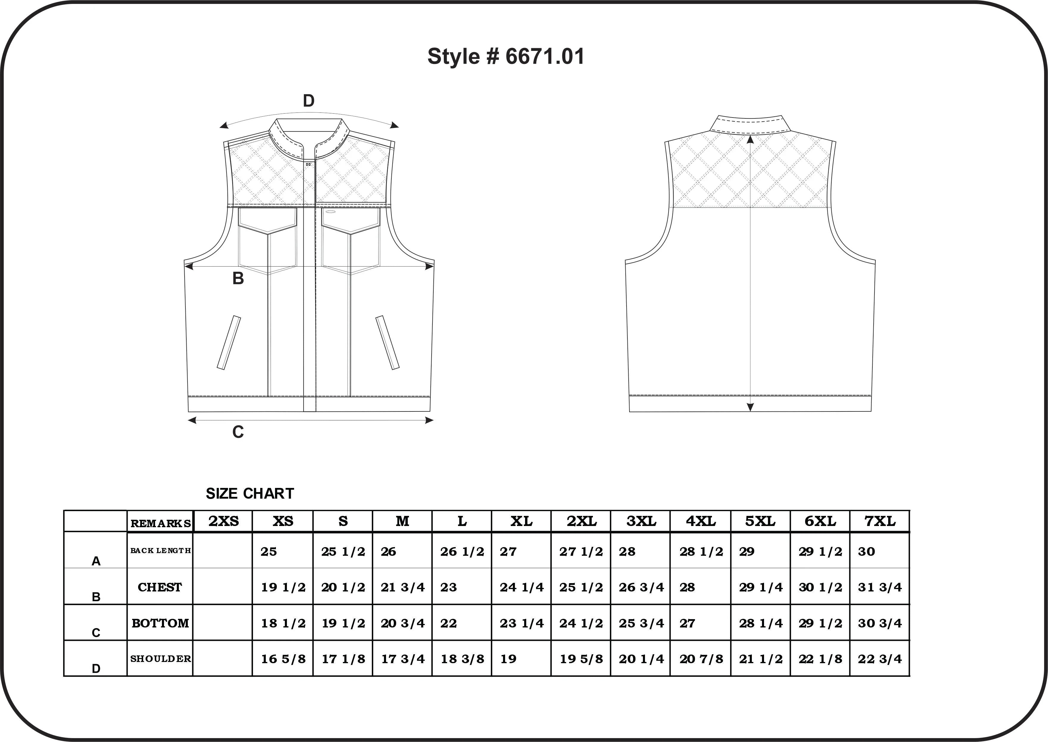 Open Road Men's Upside Leather Vest with Red Stitched Diamonds - Stylish Biker Jacket for Motorcycle Riding & Casual Outfits