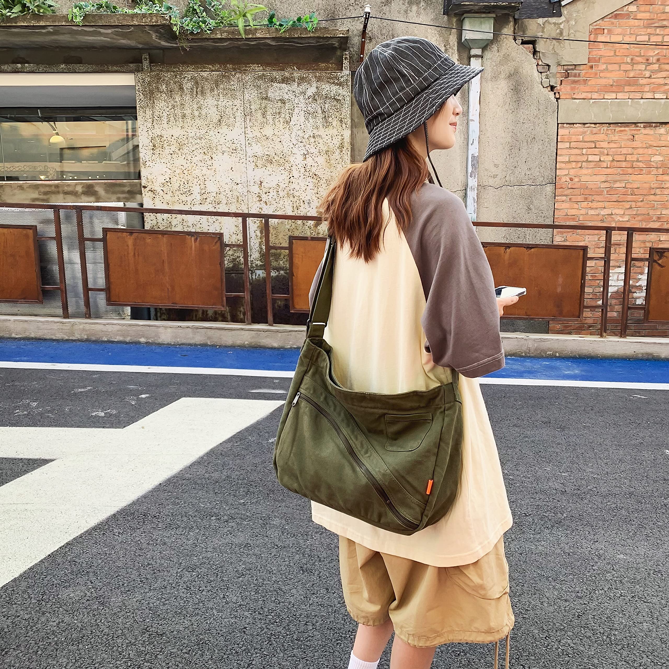 Stylish Canvas Hobo Crossbody Bag for Women - Versatile Casual Shoulder Tote & Messenger Purse - Perfect for Work, School, Travel & Everyday Use