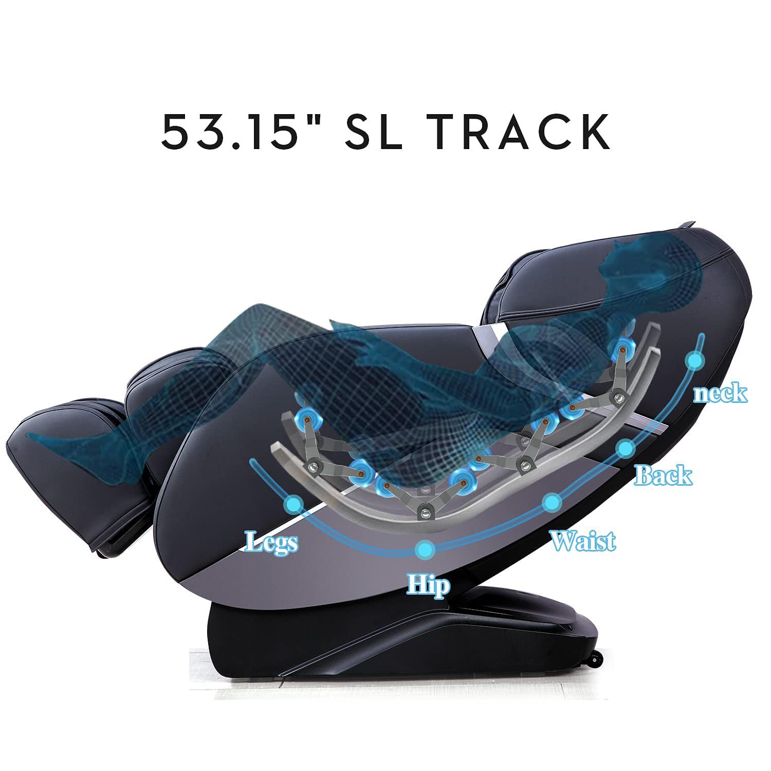 iRest 2025 SL Track Full Body Zero Gravity Massage Chair with Bluetooth Speaker, Air Compression, Heating & Foot Roller - Perfect for Home Office Relaxation & Pain Relief Therapy