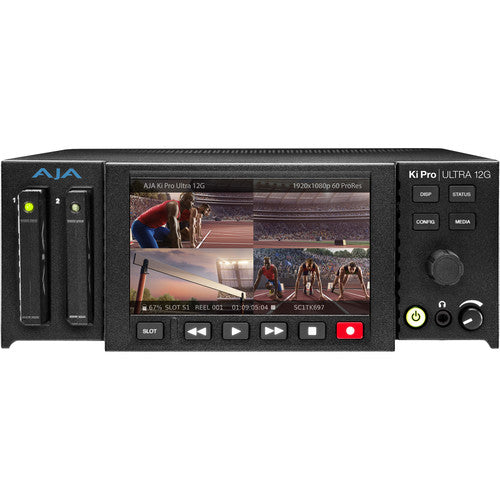 AJA Ki Pro Ultra 12G DCI/UHD/HD Recorder and Player with SDI & HDMI - Professional Video Recording for Film, TV & Live Production