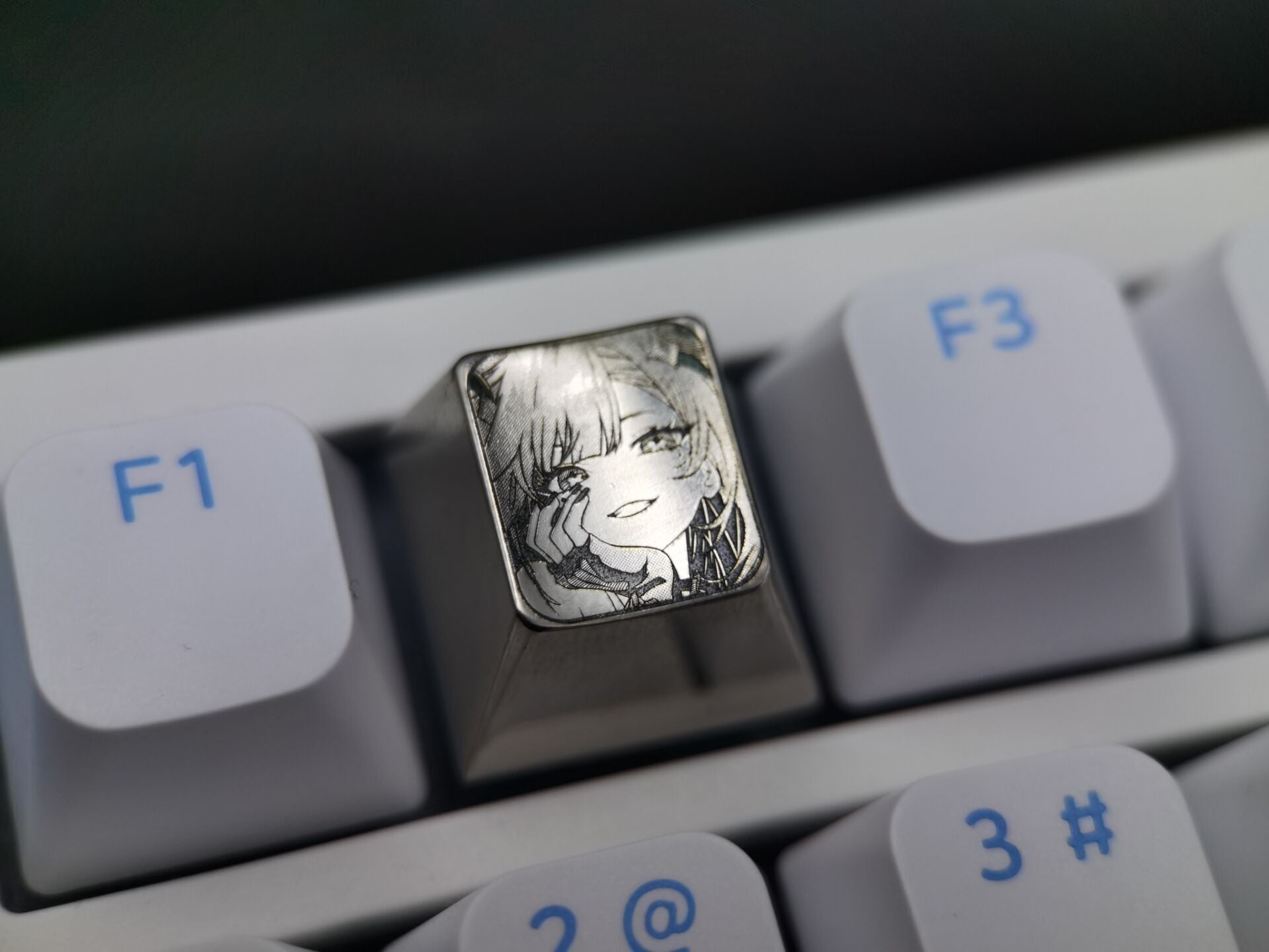 Honkai & Sparkle Titanium Alloy Plain Carved Keycaps - Customizable Mechanical Keyboard Keycaps for Gaming & Typing - Perfect for PC, Laptop, MacBook & Custom Keyboard Enthusiasts