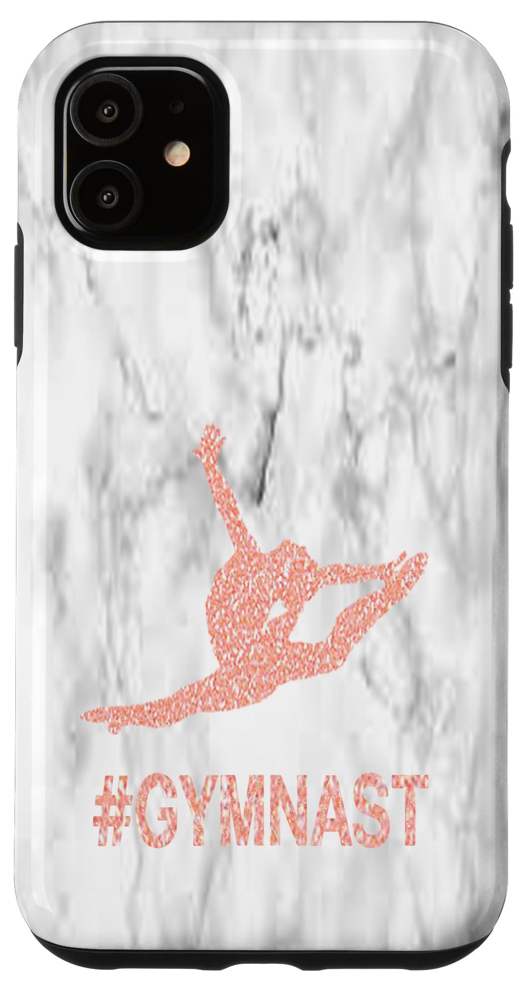 iPhone 11 Case for Girls & Teens - Rose Pink Gymnastics Themed Protective Phone Cover | Perfect Gift for Gymnasts, Cheerleaders & Dance Lovers