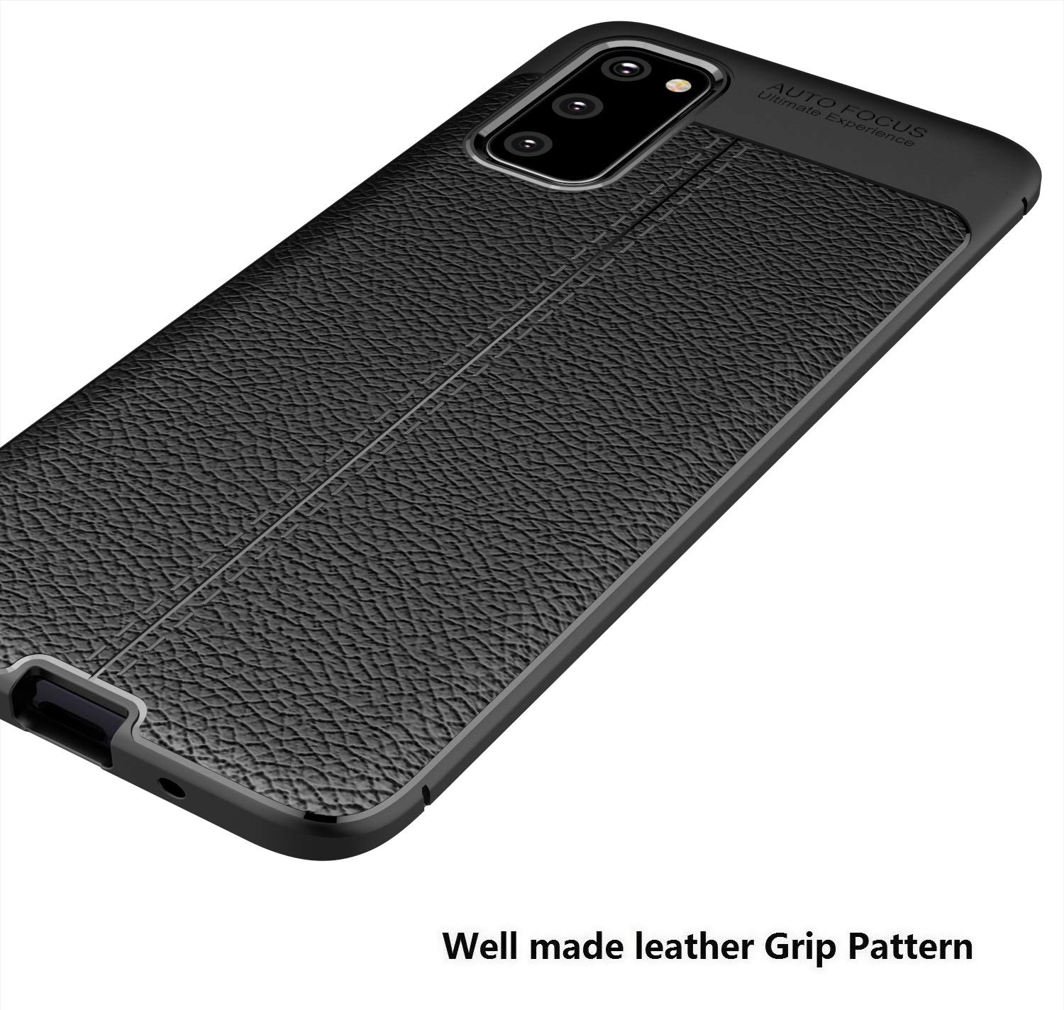 Premium Leather Texture Shockproof Case for Samsung Galaxy S20 - Anti-Scratch Protective Cover with Impact Absorption (Blue) | Perfect for Daily Use, Travel & Outdoor Activities