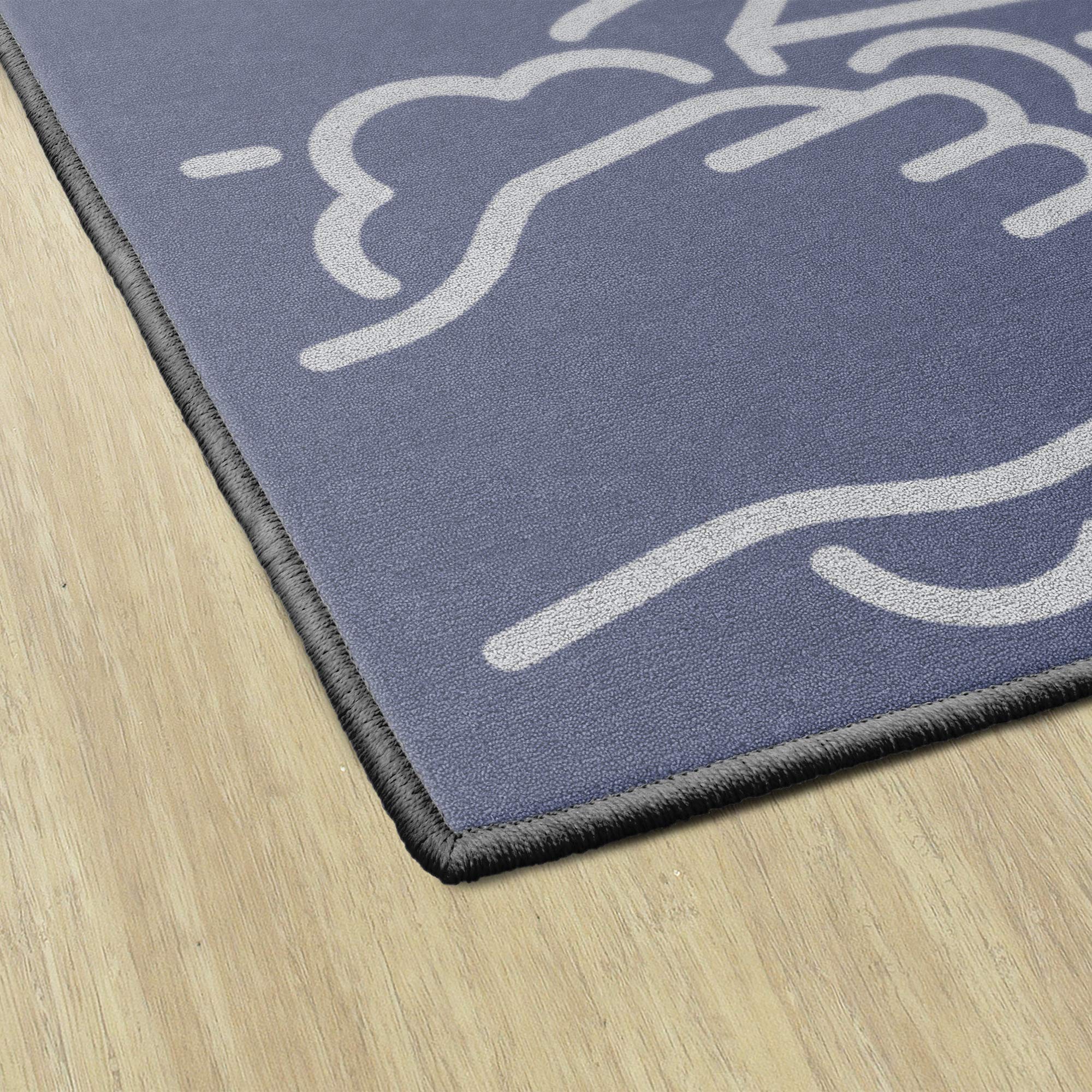 Washable Rug for Kids & Students - 3' x 5' Non-Slip Playroom Carpet | Durable Classroom Mat for Nursery, Dorm, Study Area
