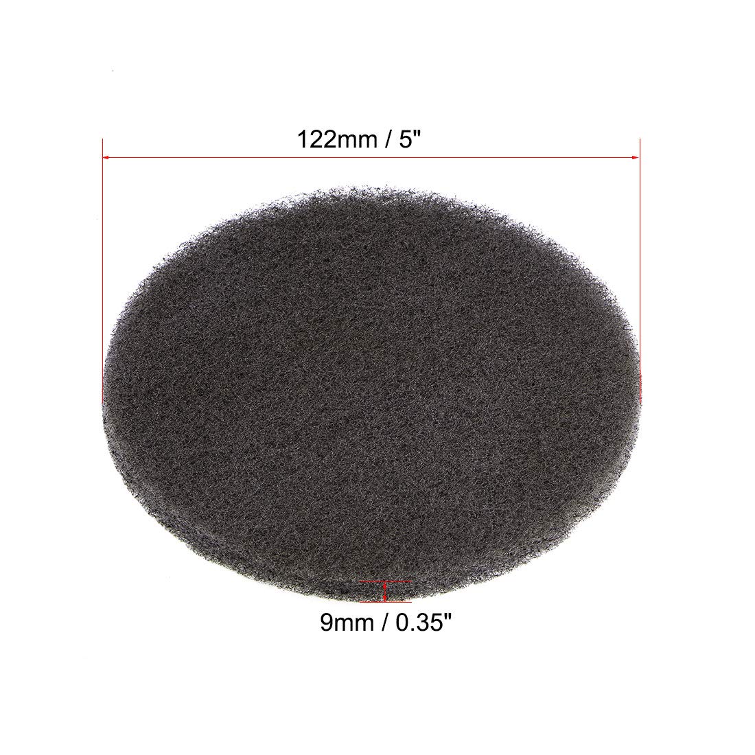 uxcell 5 Inch 1500 Grit Power Drill Brush - Heavy Duty Tile Scrubber & Scouring Pads for Deep Cleaning - 5 Pack - Perfect for Grout, Bathroom Tiles, Kitchen Surfaces & Outdoor Cleaning