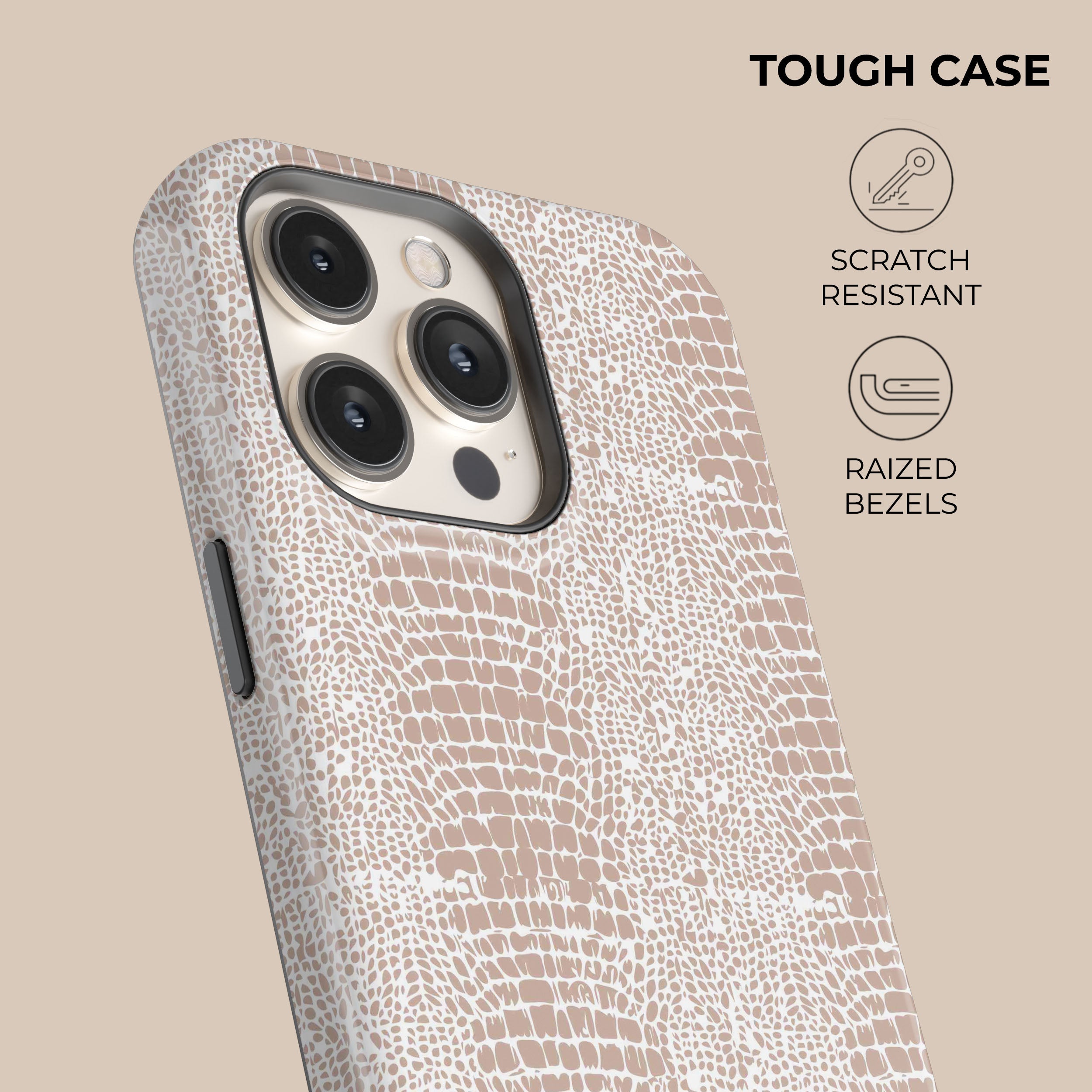 Pink Crocodile Pattern iPhone Case - Stylish & Protective Phone Cover for iPhone 13/14/15 Pro Max - Perfect for Everyday Use, Travel & Fashion Accessories