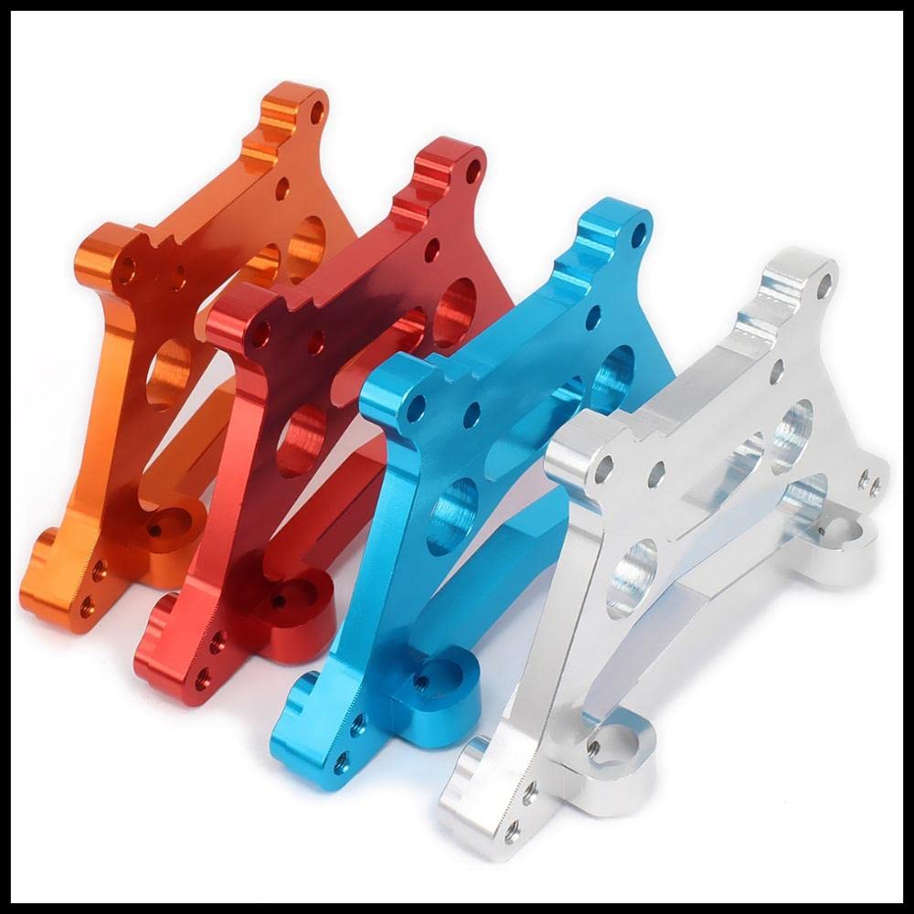 Upgraded Alloy Aluminum Rear Shock Tower Absorber Plate 539080 for 1/10 RC Racing Truck & Buggy (Fits 53810) - Durable Replacement Hop-Up Part (Orange) - Perfect for Off-Road Bashing, Track Racing & RC Car Performance Upgrades