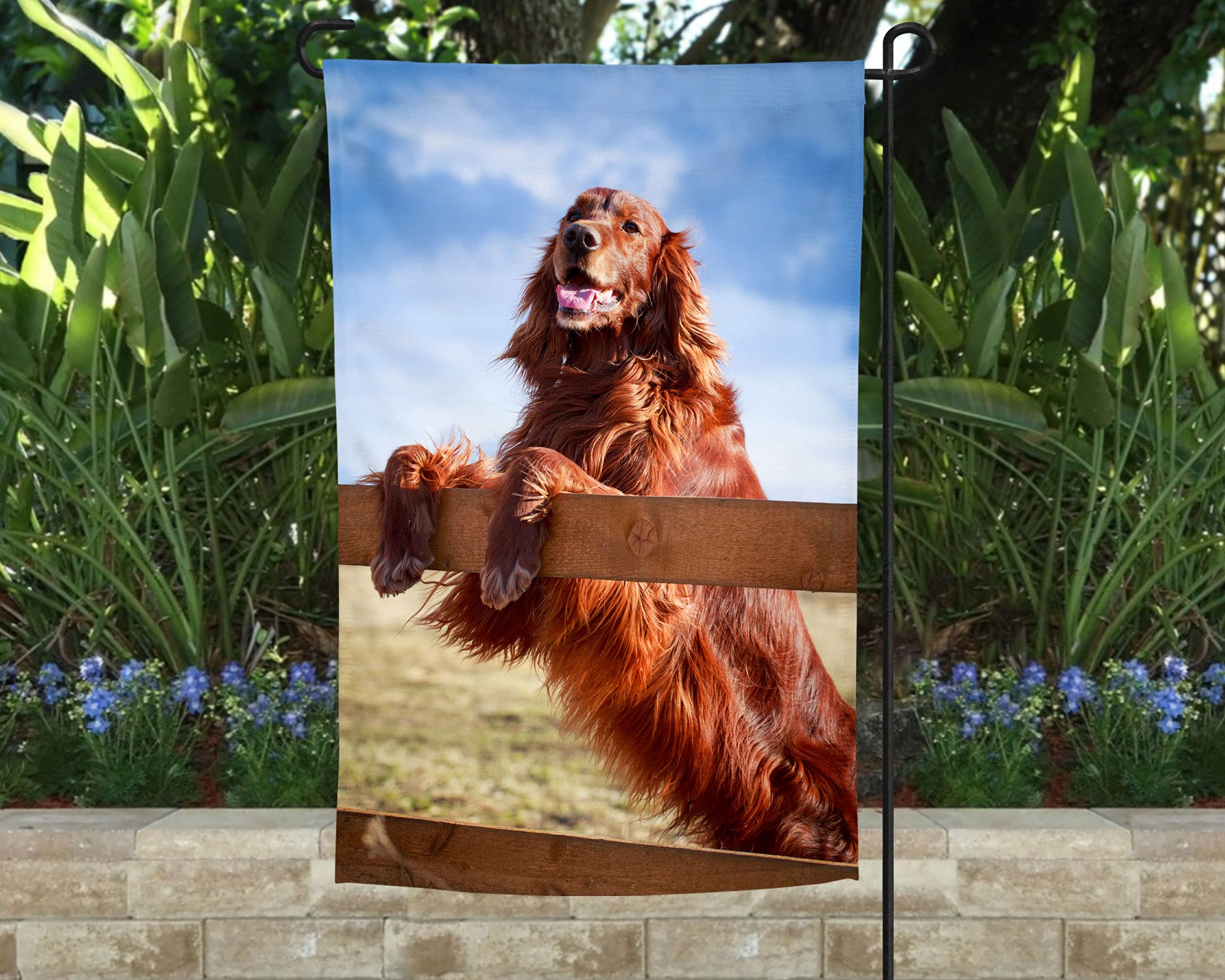 Irish Setter Garden Flag - Outdoor Decorative Dog Flag for Irish Setter Lovers | Perfect for Yard, Patio, Garden Decor & Dog Enthusiast Gifts