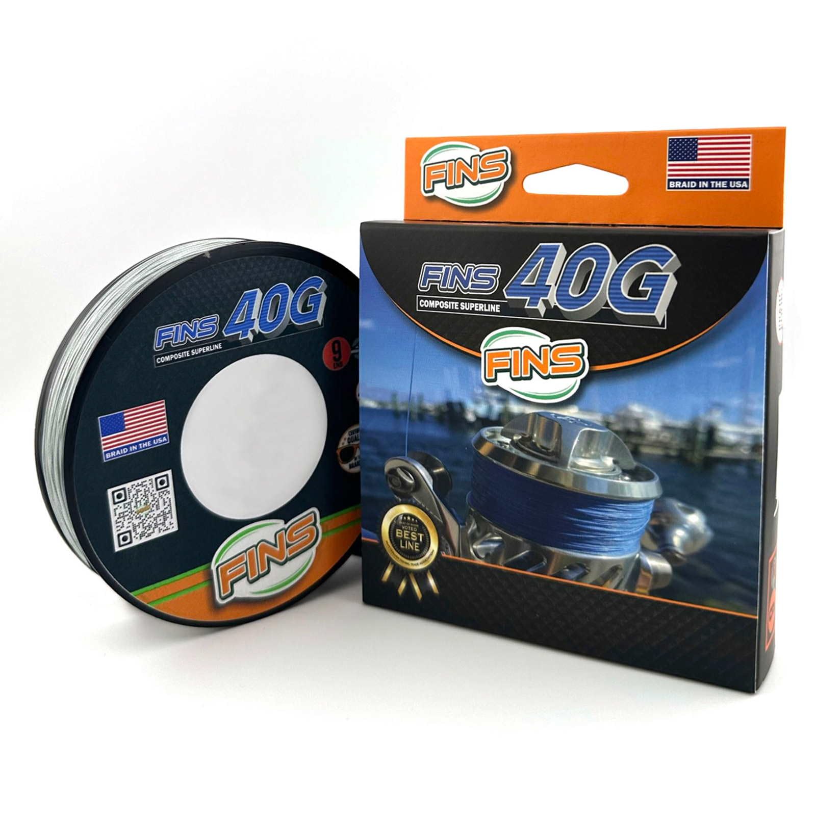 40G Super Round Braided Fishing Line - High Strength-to-Diameter Ratio, Smooth Monofilament Feel, 8 Fiber Bundle Over-Braiding, No Fluff Design - Made in USA | Perfect for Saltwater & Freshwater Fishing, Casting, Trolling & Bass Angling