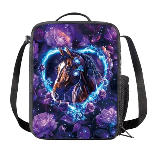 Horse Floral Purple