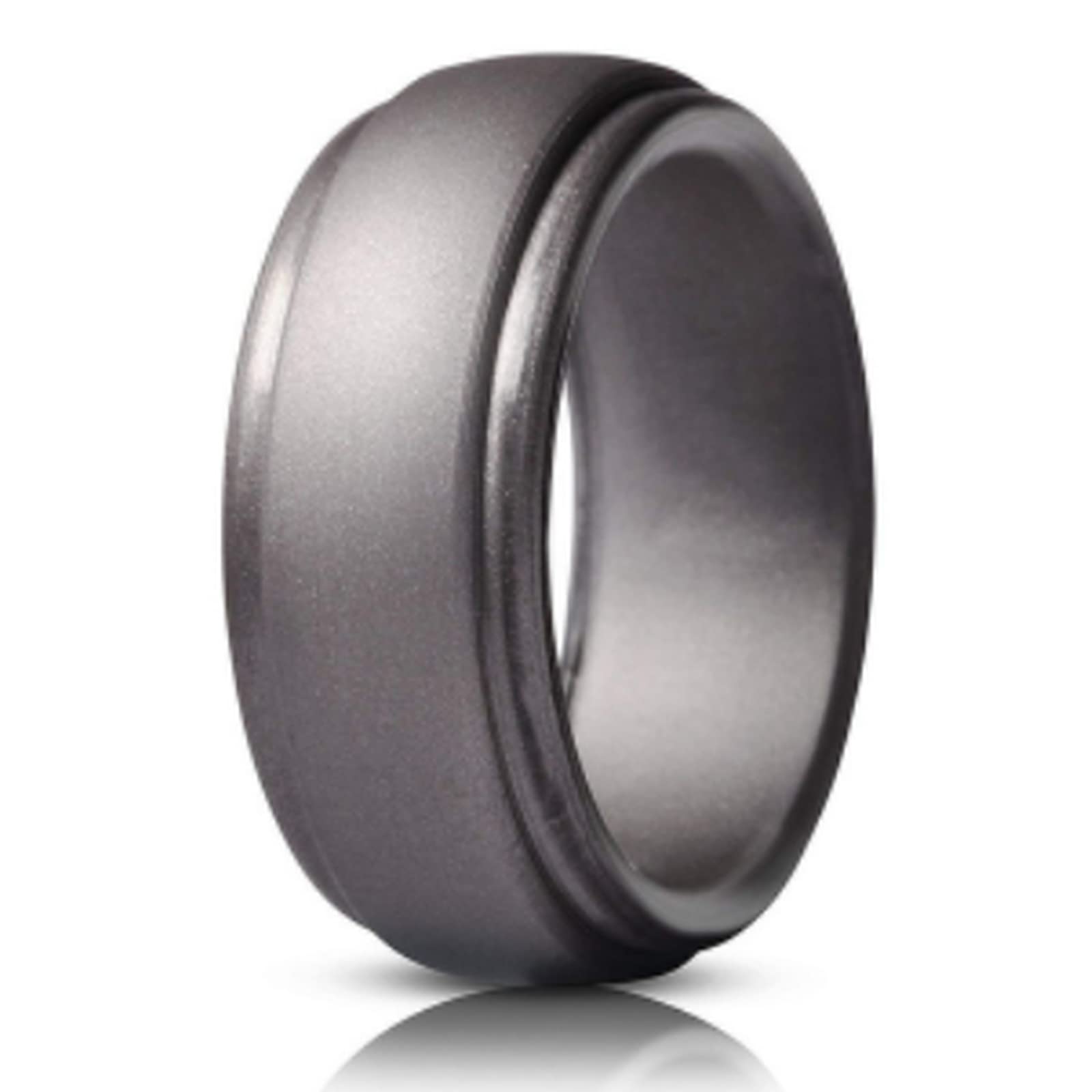 Durable Silicone Wedding Rings for Men - Comfortable Step Edge Rubber Band for Engagement, Workout & Outdoor Activities | Non-Slip, Hypoallergenic & Lightweight Design