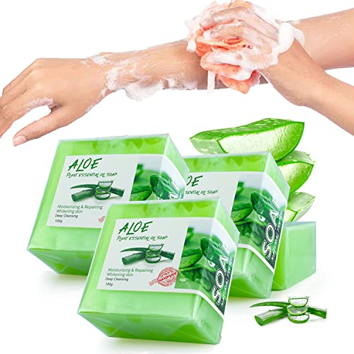 4PCS Organic Ginger & Turmeric Soap Bar for Lymphatic Drainage, Detox, Swelling & Pain Relief - Natural Moisturizing Deep Clean Bath Soap for All Skin Types with Aloe Vera - Perfect for Post-Workout Recovery & Spa Day Self-Care