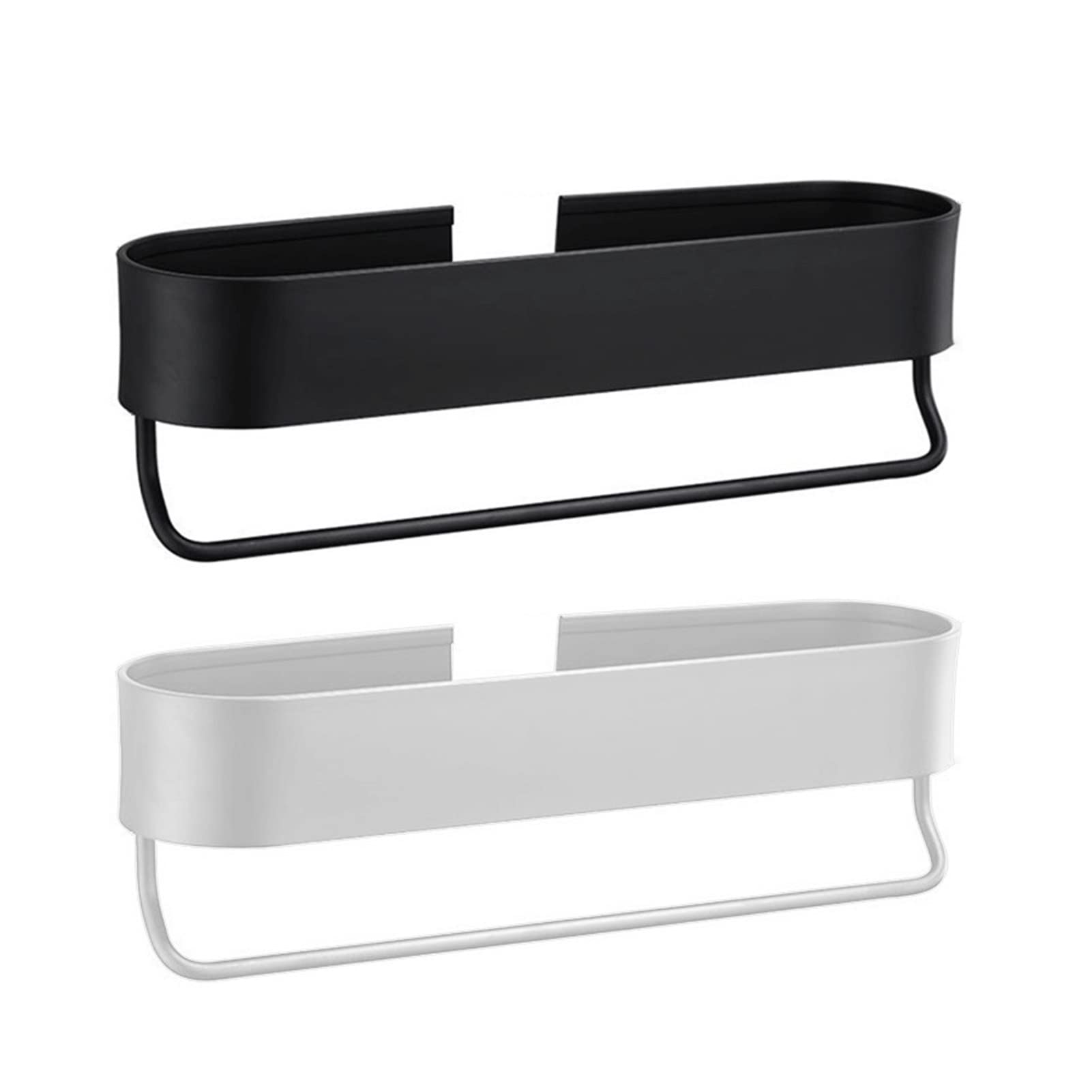 Stainless Steel Wall Mounted Towel Rack Holder - 30CM Black Bathroom & Kitchen Storage Organizer for Bath Towels, Hand Towels & Kitchen Linens