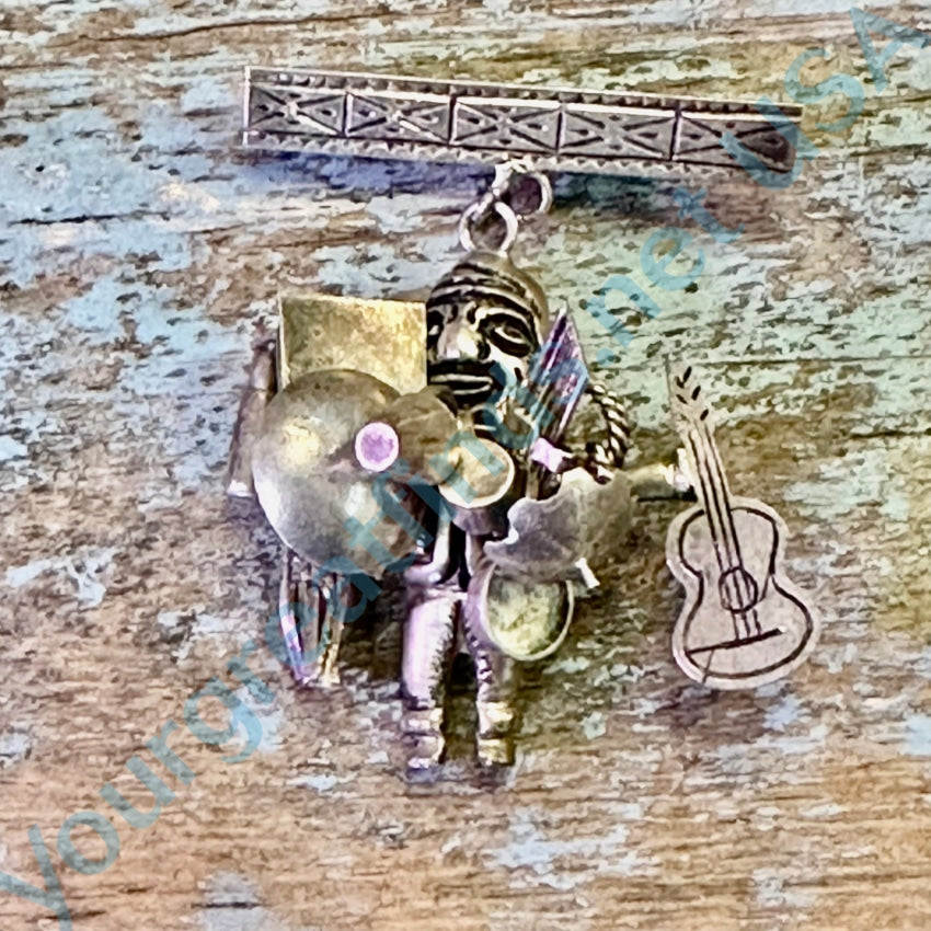 Authentic Sterling Silver Mexican Junk Dealer Pin Charms - Vintage Style Jewelry for DIY Bracelets, Necklaces & Craft Projects