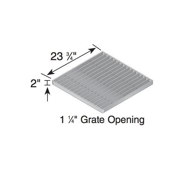 24x24 Galvanized Steel Grate - Heavy Duty NDS 2415 Drain Cover for Yard, Patio & Driveway - Corrosion-Resistant Outdoor Drainage Solution