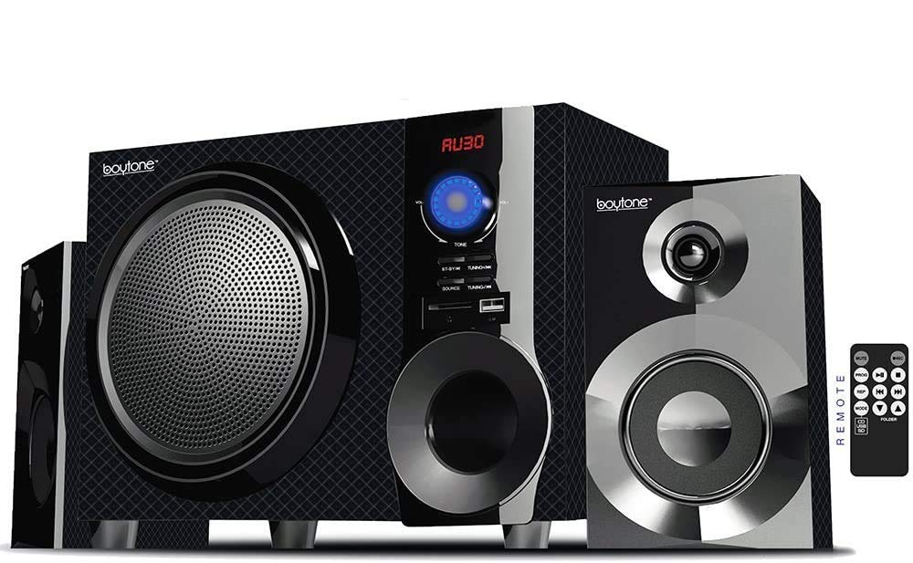 Boytone BT-210FD Wireless Bluetooth Speaker - 30W Powerful Bass, Clear Sound & FM Radio with Remote Control, AUX Port (Renewed) - Perfect for Home, Parties & Outdoor Gatherings