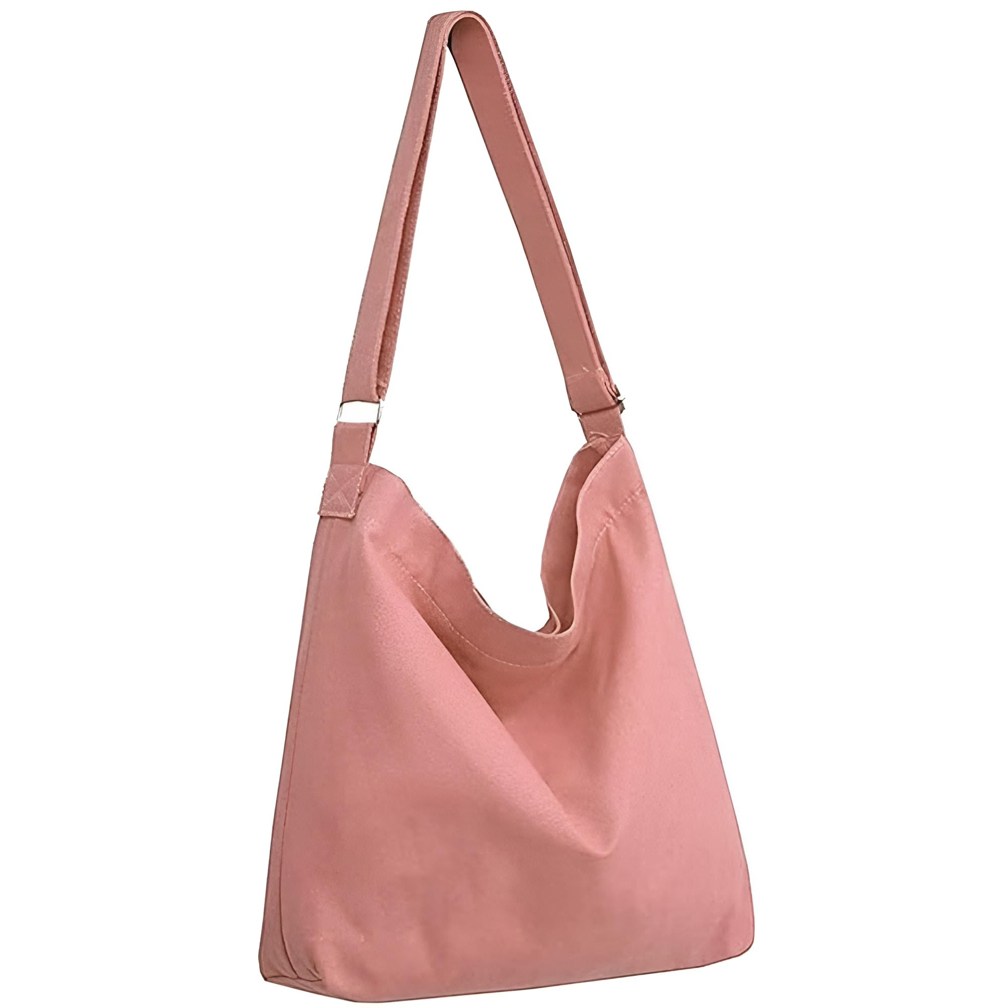 TrendCraft Large Canvas Shoulder Bag - Stylish Hobo Crossbody Purse for Women, Casual Tote with Adjustable Strap - Perfect for Gym, Work, Travel & Everyday Use