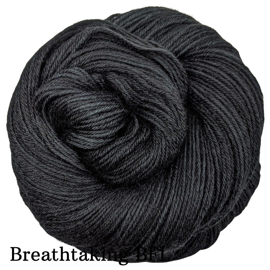 Knitcircus Yarns - Quoth the Raven Semi-Solid Hand-Dyed Yarn Skeins | Premium Custom Dyed Knitting & Crochet Yarn for Scarves, Sweaters & Home Decor