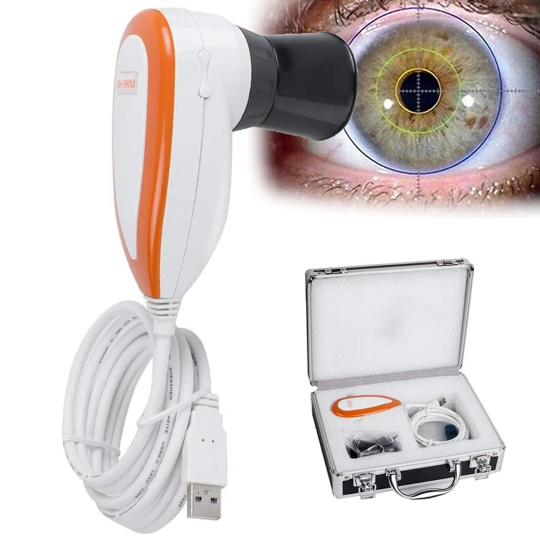 LSHFYV 5.0MP USB Iridology Camera with 30X Iris Lens & Analysis Software - Professional Iris Analyzer for Eye Health Diagnosis - Perfect for Naturopaths, Holistic Practitioners and Alternative Medicine Clinics