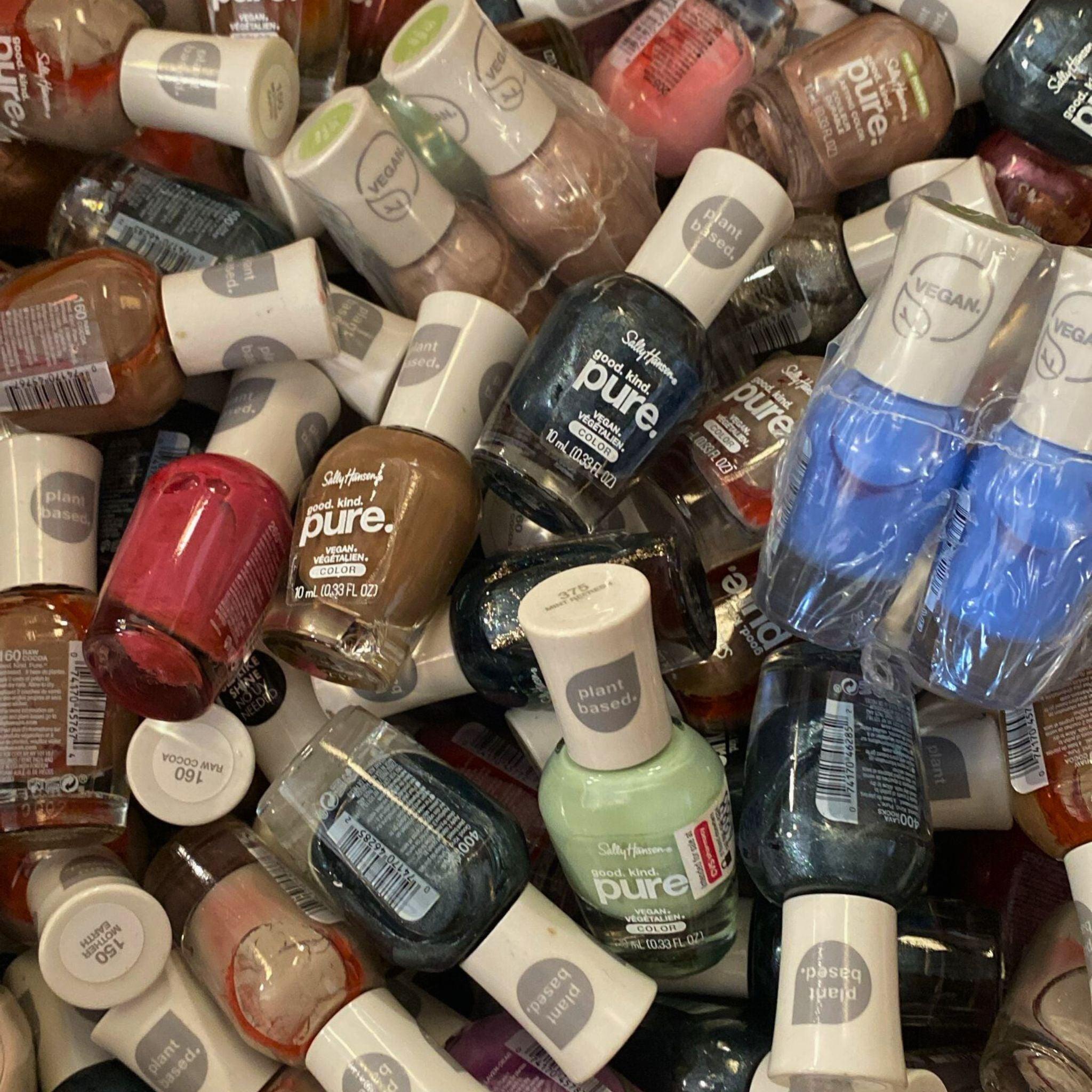 Sally Hansen Pure Mix Assorted Colors Nail Polish Set - 50 Pieces for Salon & Home Manicure, Pedicure, Nail Art Designs | Long Lasting & High Shine Finish