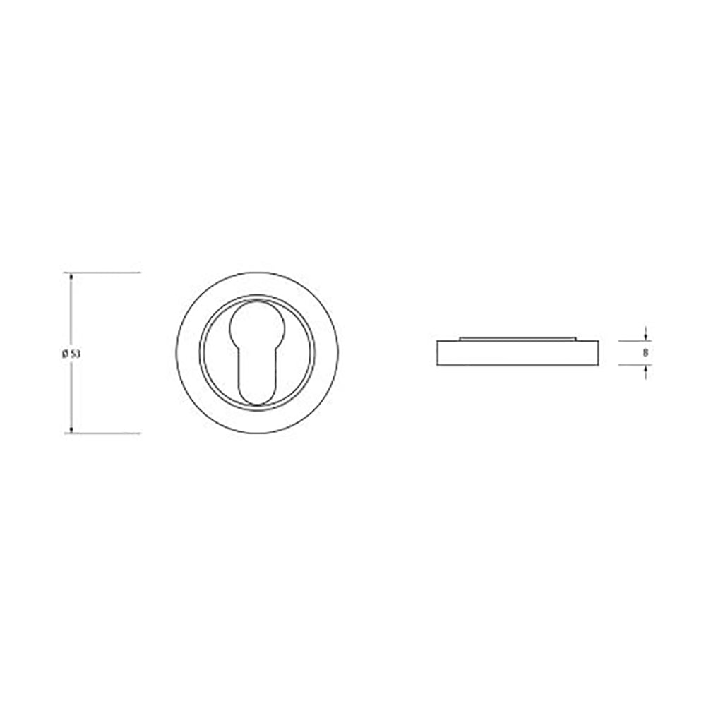 Stainless Steel Satin Finish Round Euro Concealed Escutcheon - Perfect for Modern Bathroom & Kitchen Faucet Installations
