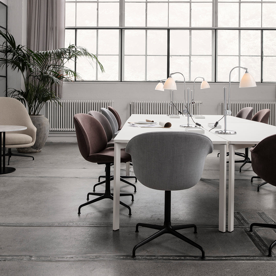 Ergonomic Beetle Meeting Chair with 4-Star Swivel Base - Fully Upholstered Office Chair for Conference Rooms, Home Offices & Workspaces