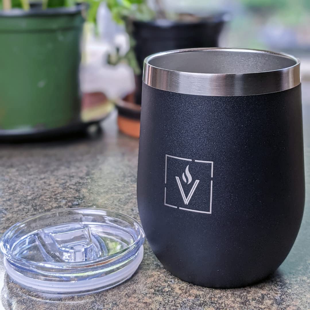 Vacuum Insulated Stainless Steel Wine Tumbler - Perfect for Travel & Picnics