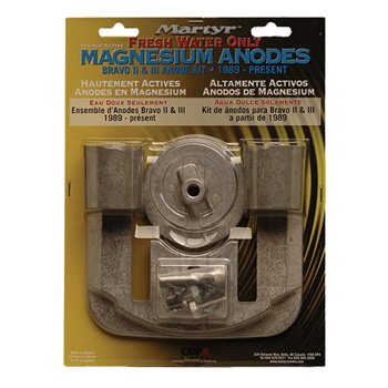 Premium Magnesium Anode Kit for Bravo I, II, III Outdrives - Corrosion Protection for Freshwater Boats | Ideal for Marine Engine Maintenance & Saltwater Protection