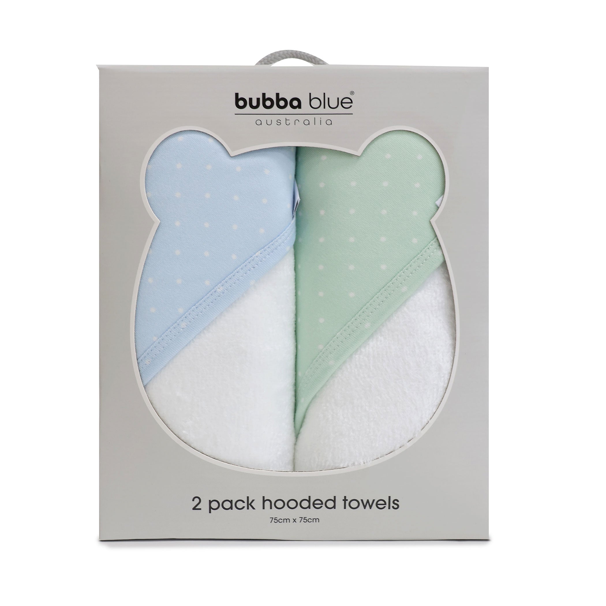 2-Pack Blue and Sage Hooded Towels for Kids - Soft and Absorbent Baby Bath Towels for Swimming, Beach, and Pool Use