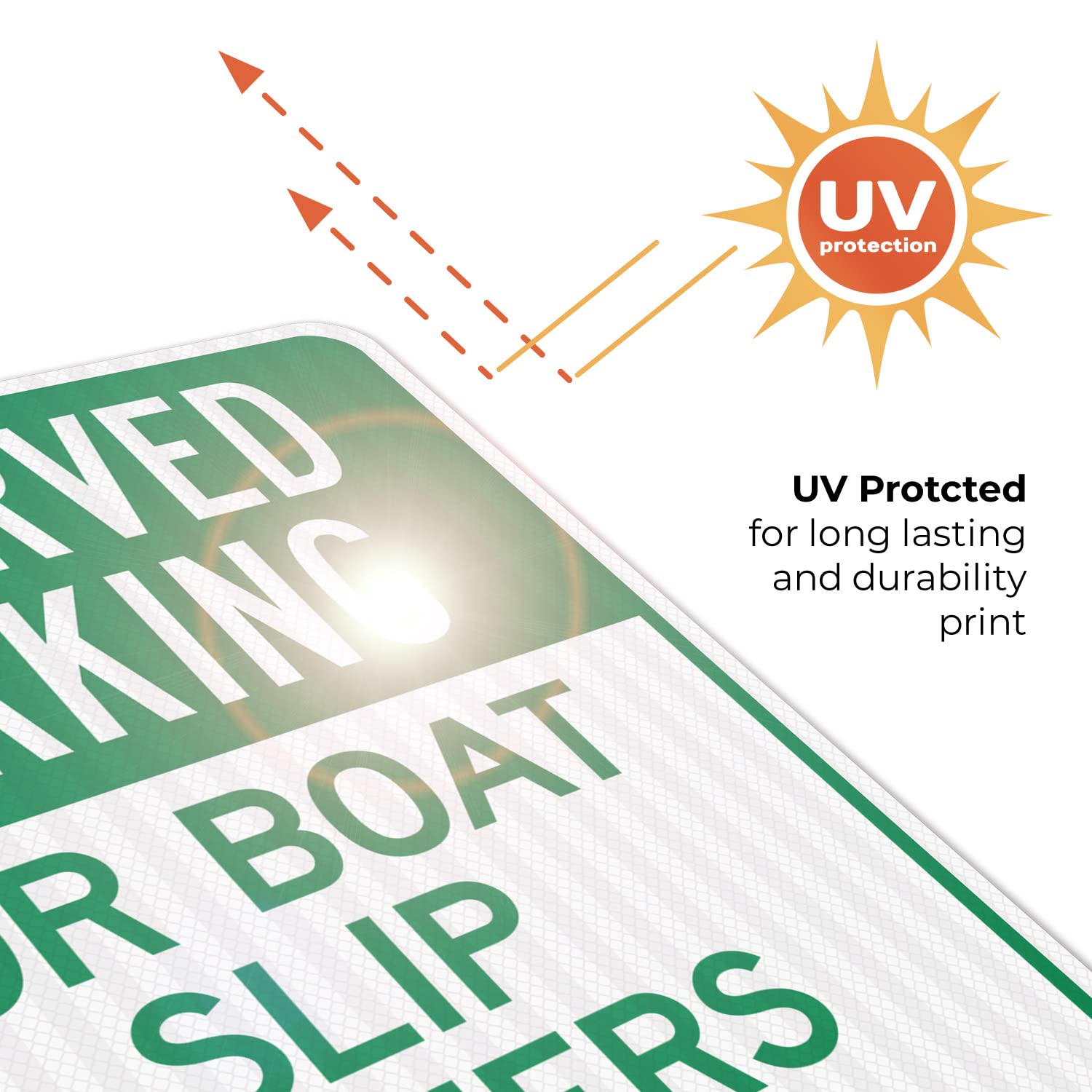 Reserved Parking for Boat Slip Owners Only Sign - 24x30 Inches - 3M EGP Reflective .080 Aluminum - Fade Resistant - Made in USA - Perfect for Marina Parking Spaces, Private Dock Areas & Waterfront Property Security