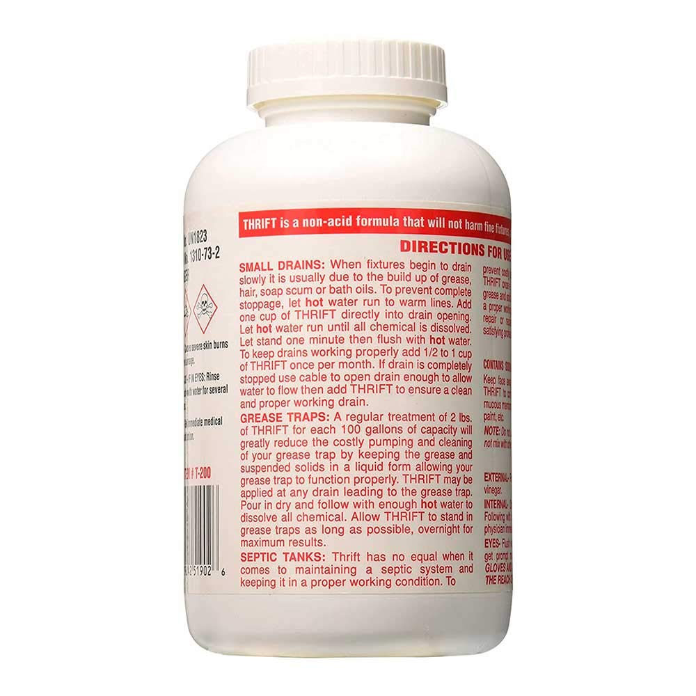 Powerful 2lb Drain Cleaner for Clogged Sinks & Showers - Fast-Acting Pipe Unclogger for Kitchen & Bathroom Plumbing